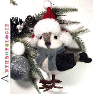 NWT Anthro Needle Felt Winter Bird